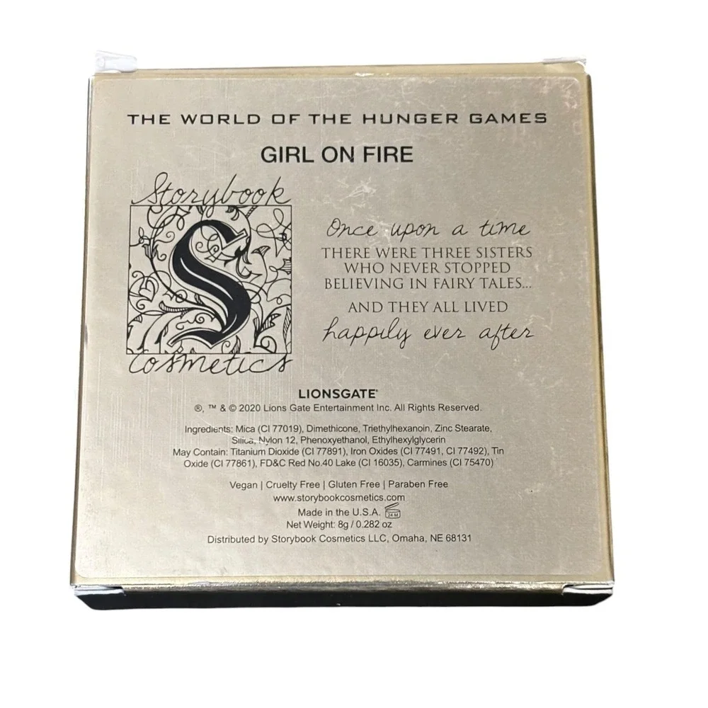 Storybook Cosmetics Hunger Games Girl on Fire Pressed Powder Highlighter Gold